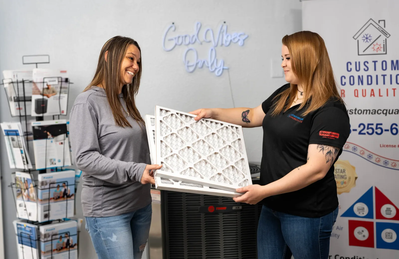 Custom Air Conditioning & Air Quality team at work
