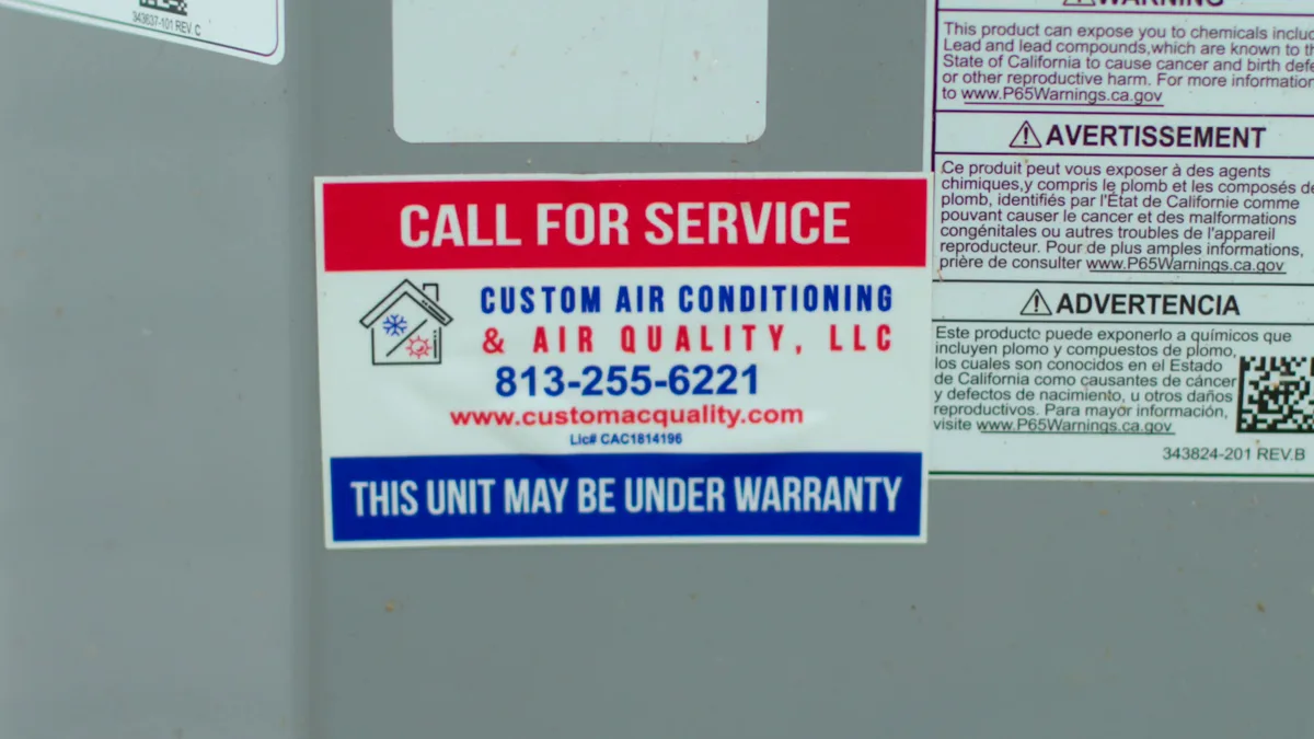 Call for service sticker